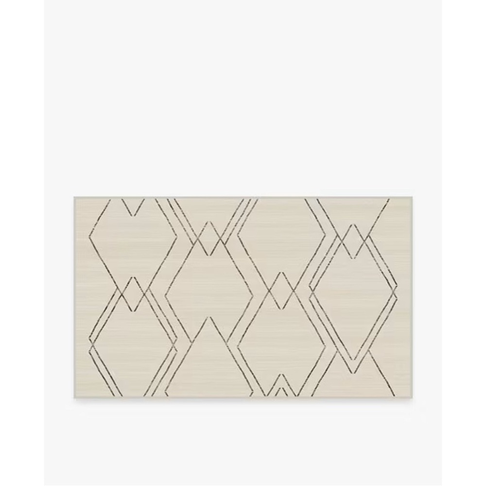 Ruggable Diamond Dalia Beige Ivory rug pad